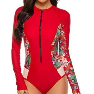 Womens Athletic Training Long Sleeve Swimsuit